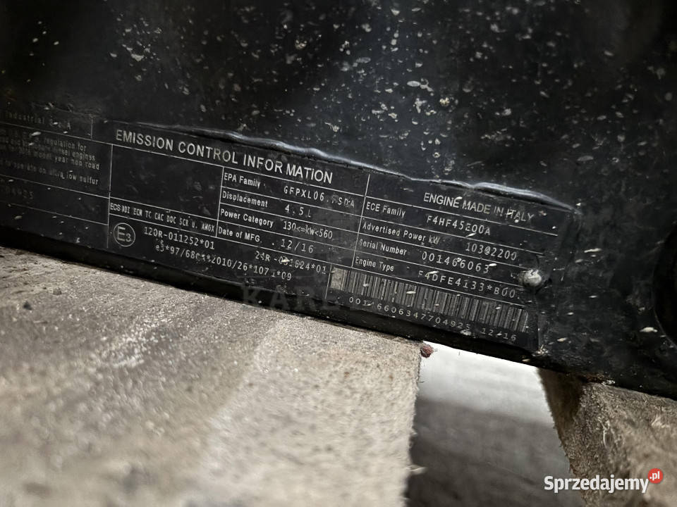 Holland Case Iveco CNH F4DFE4133 F4DFE4133B00 Jastrzębniki