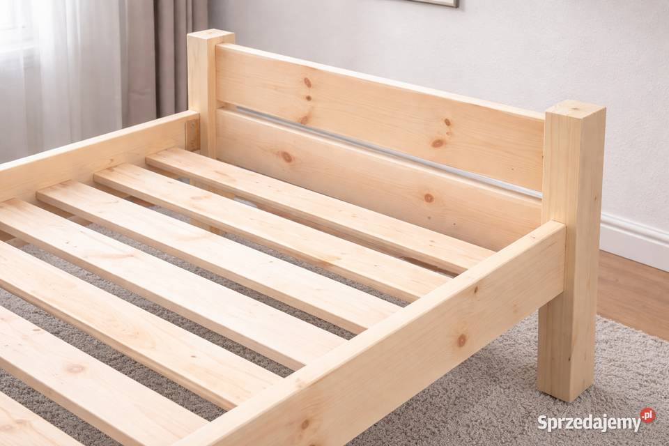 Nowe sosnowe łóżko drewniane 90x200 podkarpackie Nisko