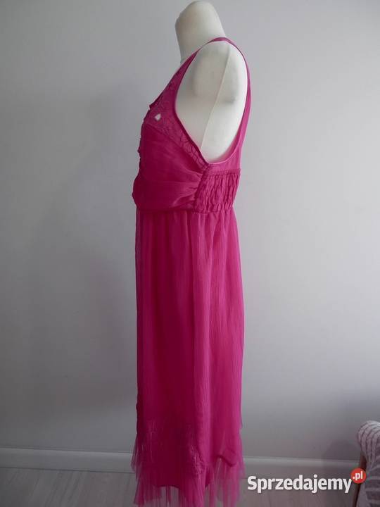 Sukienka Imprezowa Wieczorowa na Wesele Zwiewna Rozkloszowana  Łomża