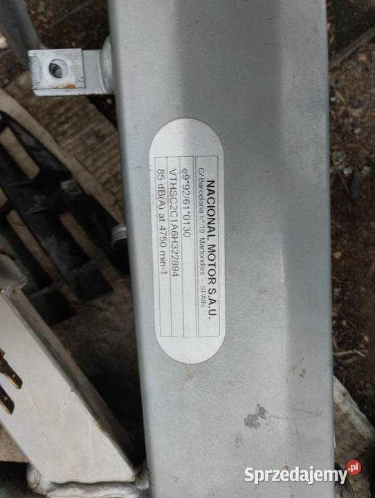 rama z papierami derbi senda 125 1234km Gniew