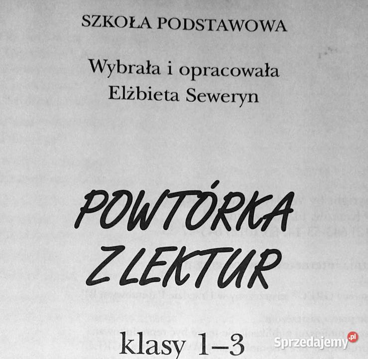 Powtórka z literatur kl 13 Szkoła podstawowa Chełm