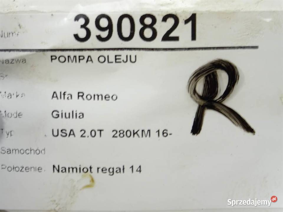 POMPA OLEJU ALFA GIULIA 50050656 20 280