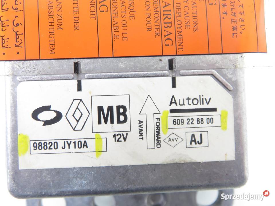 MODUŁ AIRBAG RENAULT KOLEOS I HY 98820JY10A sprzedam