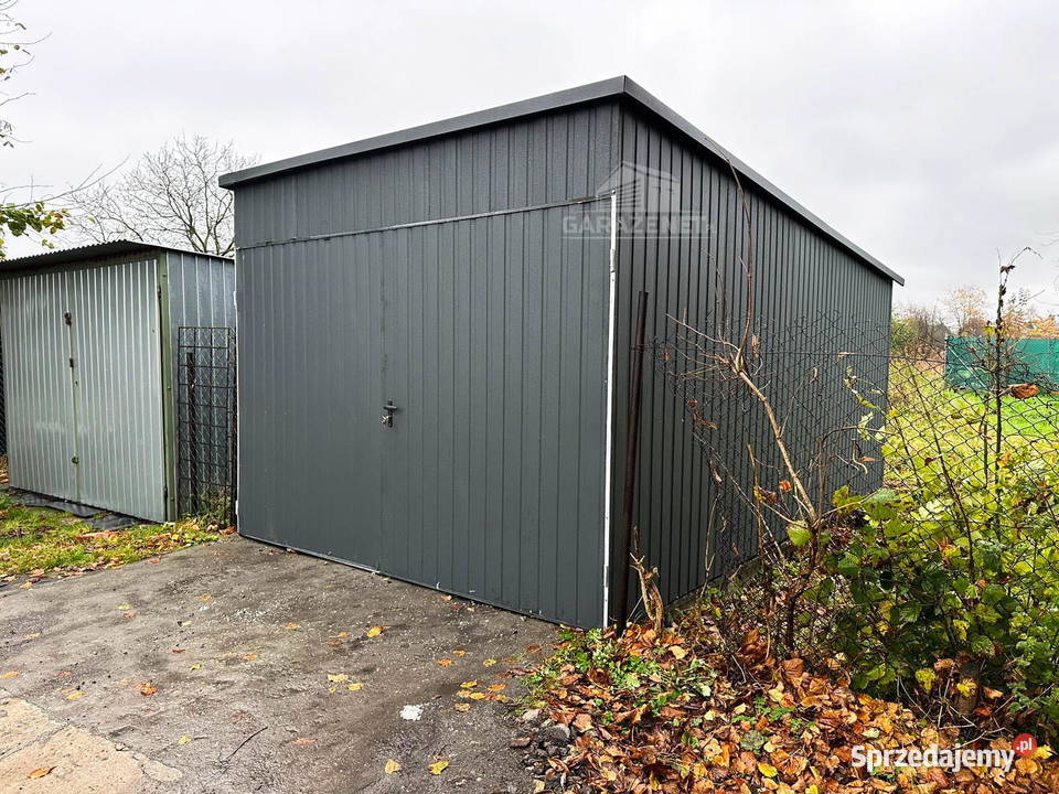 GARAŻ BLASZANY 3X6 BRAMA DWUSKRZYDŁOWA ANTRACYT Łapanów sprzedam