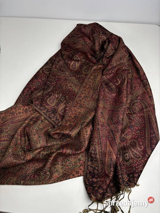 Piękny szal burgundi śląskie Katowice