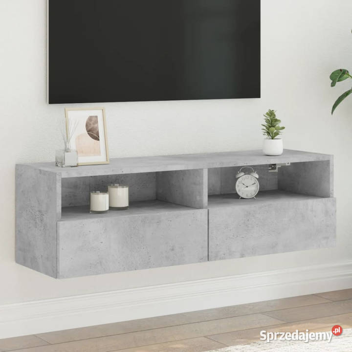 Ścienna szafka TV szarość betonu 100x30x30 Warszawa sprzedam