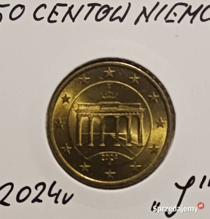 50 Eurocentów Niemcy 2024 r men J mennicze Konin sprzedam