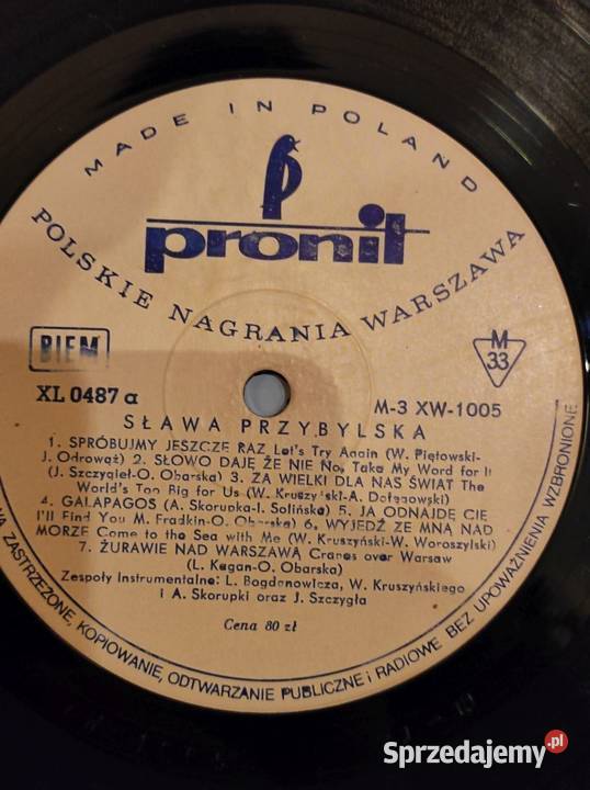 1963 płyta gramofonowa winylowa analogowa Sława 1 płyta Kielce