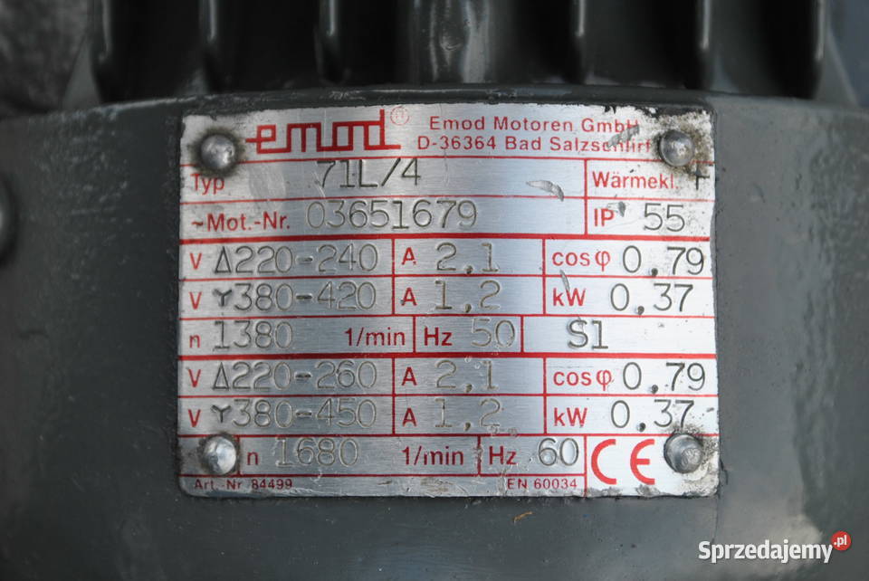 Motoreduktor kątowy 037kw 26obrmin LENZE lubuskie Kargowa