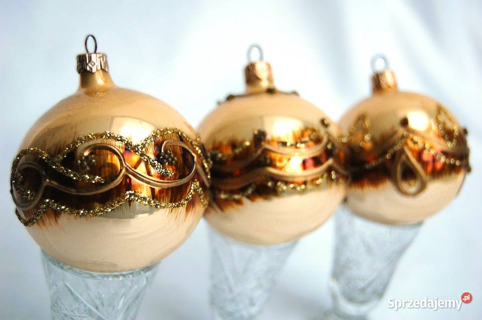 Stare bombki szklane ręcznie malowane Lublin