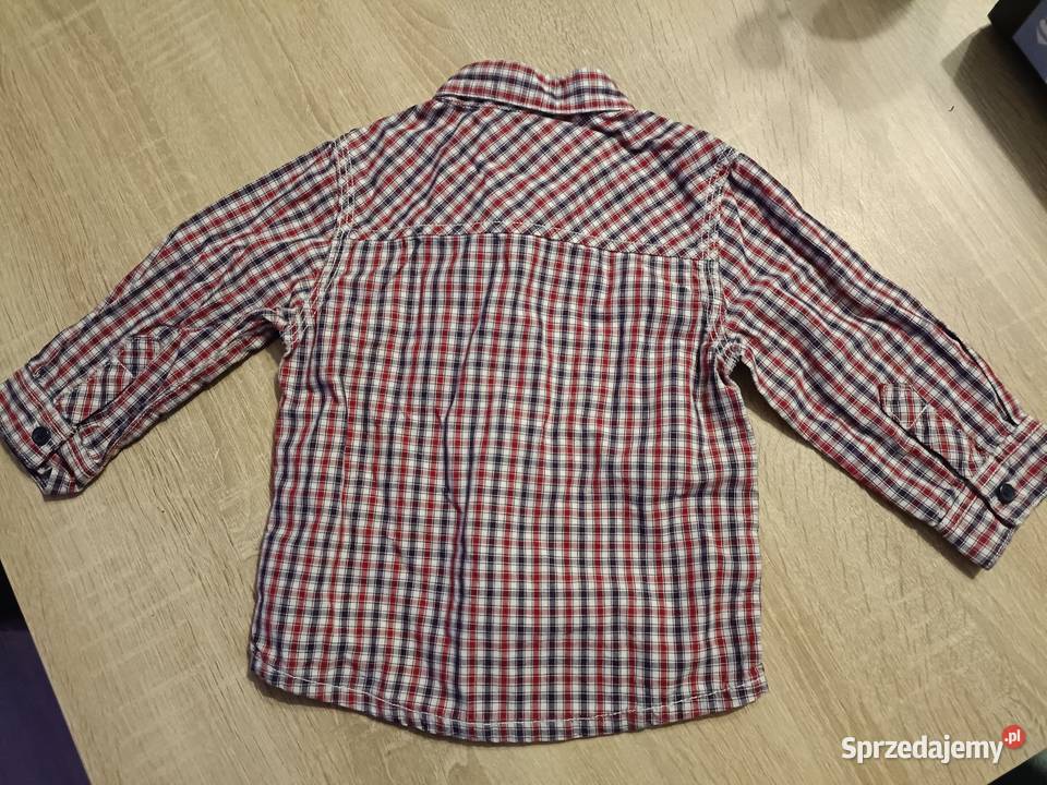 Koszulka w kratę czerwonogranatową Next 80 pomorskie Kwidzyn