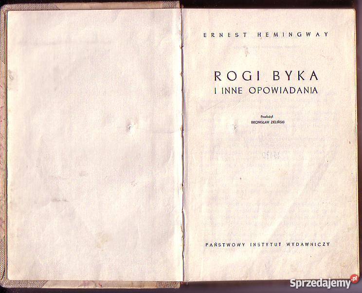 7991 ROGI BYKA I INNE OPOWIADANIA ERNEST Czyrna