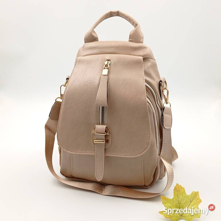 Plecak damski skórzany z klapą Mochila Bolsos Zawiercie