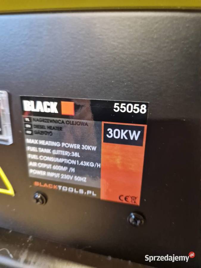 Nagrzewnica olejowa renomowanej firmy BLACK 30 Głogowa