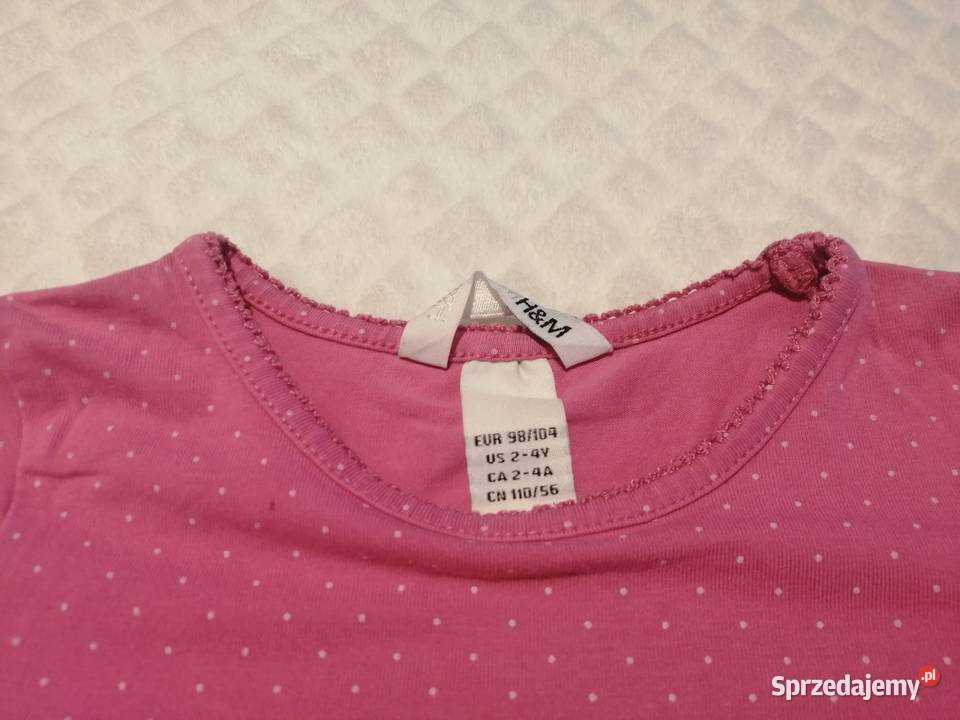 Koszulka długi rękaw HM 98104 groszek Odzież Czeladź