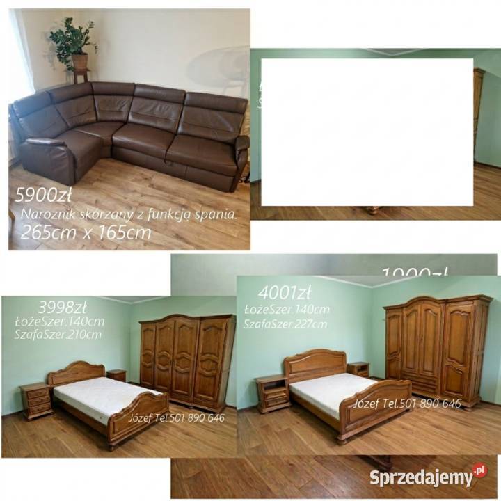 Meble sypialniane łóżko szafa szafki nocne śląskie