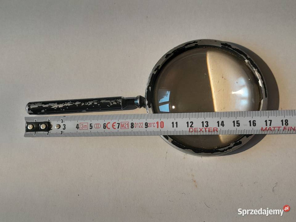 Stara duża lupa szkło powiększające z czasów PRL Dąbrowa Górnicza