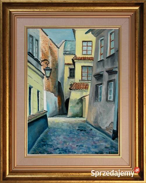 Obraz olejny Lubelski zaułek Malarstwo lubelskie Lublin sprzedam