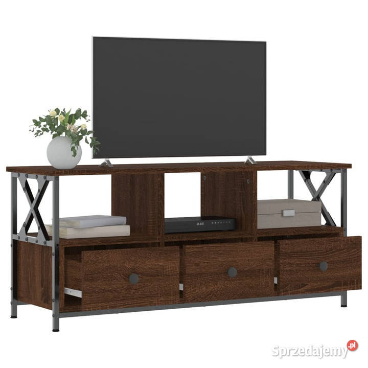 Szafka pod telewizor brązowy dąb 102x33x45 Szafki Warszawa