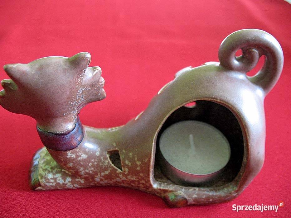 Kot abstrakcja świecznik Figurka 9 x 13 x 6 Figurki i rzeźby Siedlce
