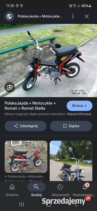 Sprzedam motorynkę stella Romet łódzkie Zalesna