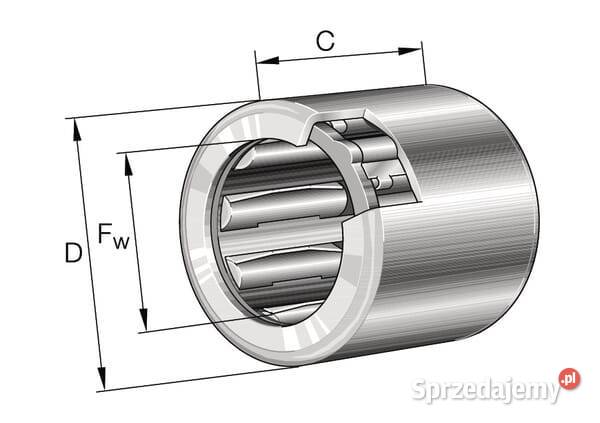 Łożysko igiełkowe jednokierunkowe 20x26x16 mm Kamionna