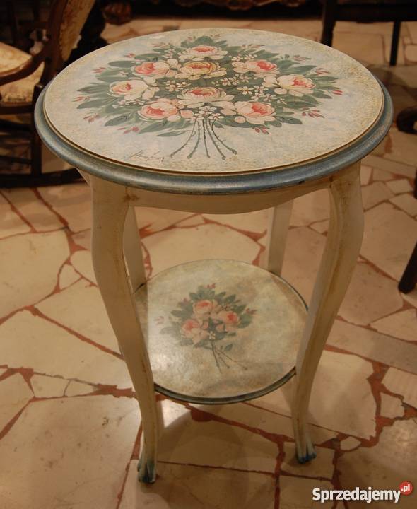 Piękny stolik ręcznie malowany shabby chic lubelskie