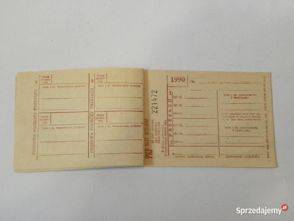 Kolekcjonerskie bilety kolejowe książeczka