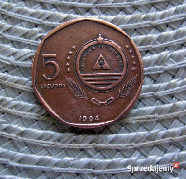 Republika Zielonego Przylądka 5 Escudo 1994r wielkopolskie Kalisz