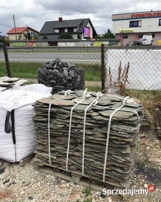 ŁUPEK SZAROGŁAZOWY Kamień na Elewację do Ogrodu Warszawa