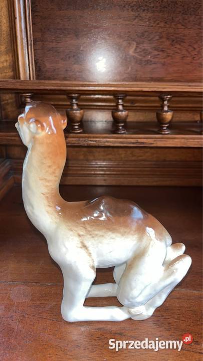 Wielbłąd figurka Łomonosow Lata 80 XX wieku Gdańsk