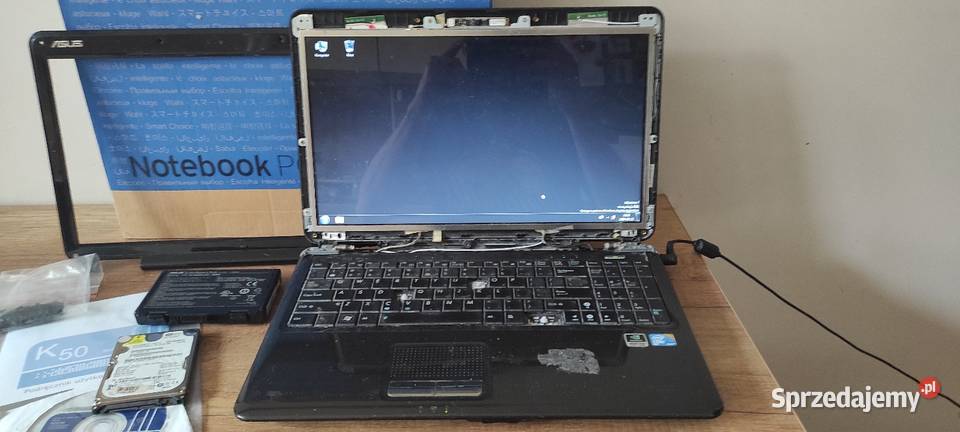 Laptop 156 ASUS k50IN Core2Duo 4GB 660GB pudełko Oświęcim