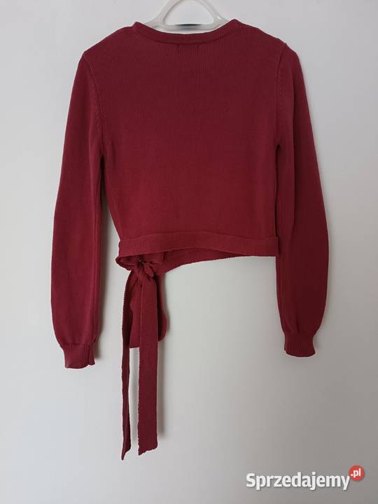Różowy sweter kopertowy wiązany na boku rozmiar lubelskie Radzyń Podlaski