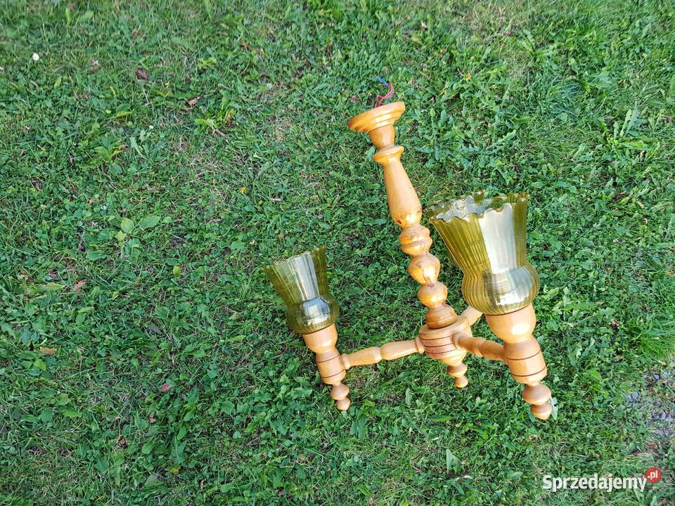 Żyrandol Stary Drewniany Stylowy sprzedam