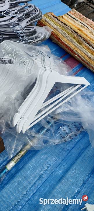 Wieszaki drewno plastik 3 kolory białe Gorzów Wielkopolski