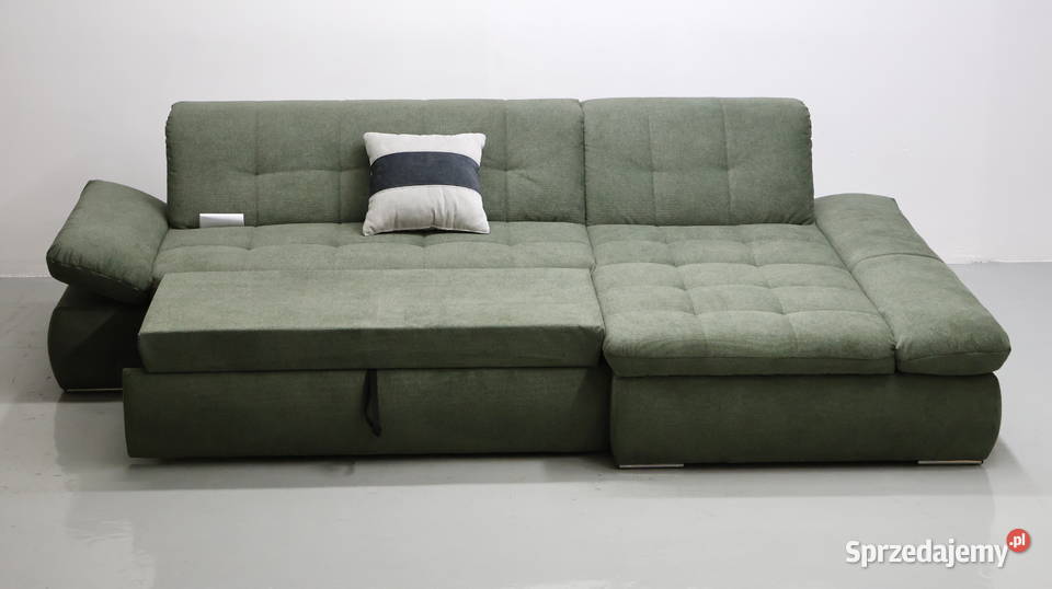 TOJ Narożnik z funkcją spania zielony kolor 80cm Narożniki Poznań