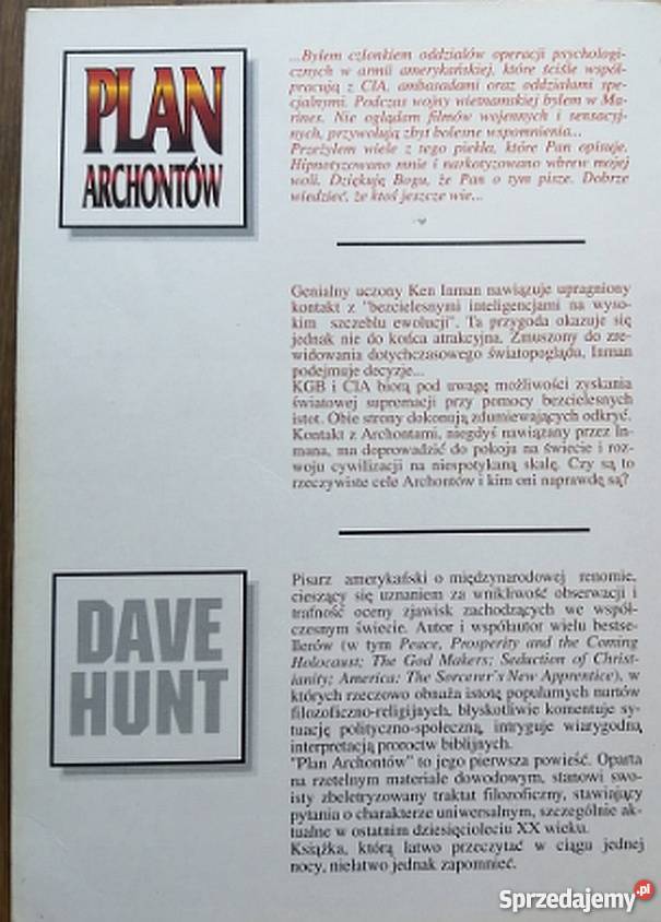 PLAN ARCHONTÓW HUNT DAVE wiara, duchowość Białystok
