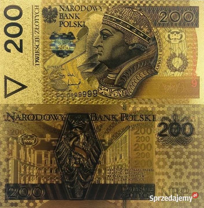 ZŁOTE Banknoty 24 Karat Papież Chrobry Mieszko Sosnowiec