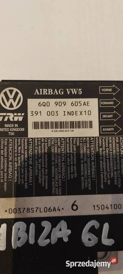 Sterownik moduł Airbag SEAT IBIZA III 6L Szczecin