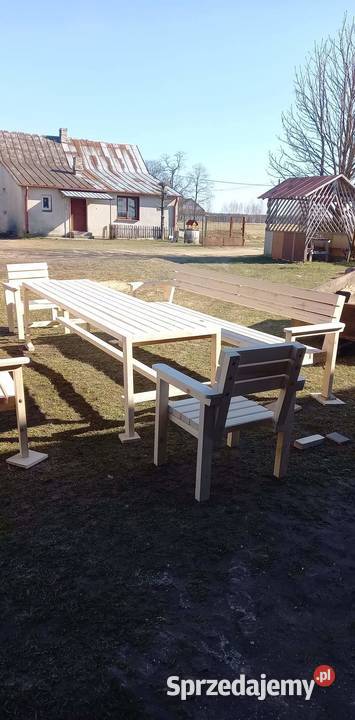 Drewniane meble ogrodowe Zestawy mebli ogrodowych Żeleźniki