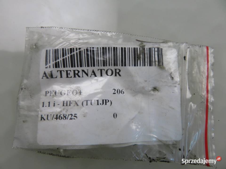 ALTERNATOR PEUGEOT 206 11 i HFX TU1JP Układ elektryczny silnika