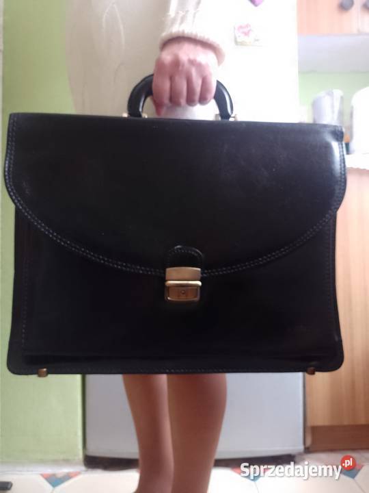 Real Leather Skórzana teczka aktówka torba do Dla kobiet Torby i torebki Kraków