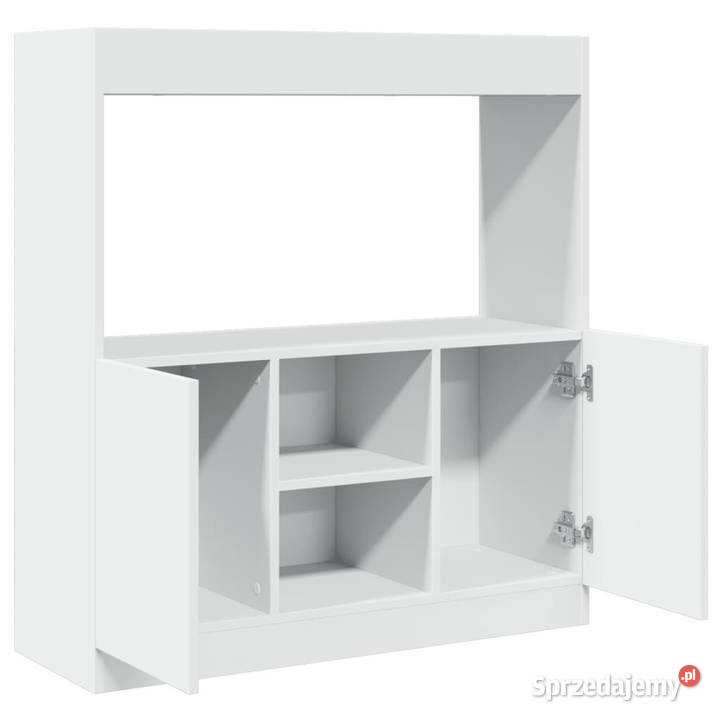 Wysoka szafka biała 92x33x100 materiał mazowieckie