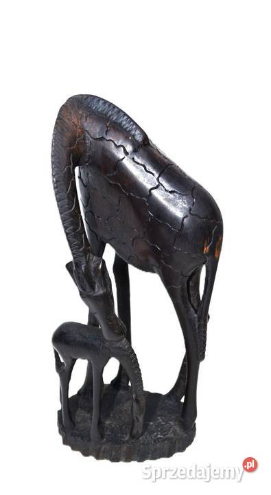 Żyrafa figurka z hebanu