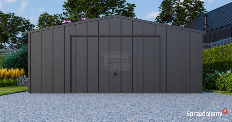 Garaż blaszany 7x6m brama uchylna okno drzwi Toruń sprzedam