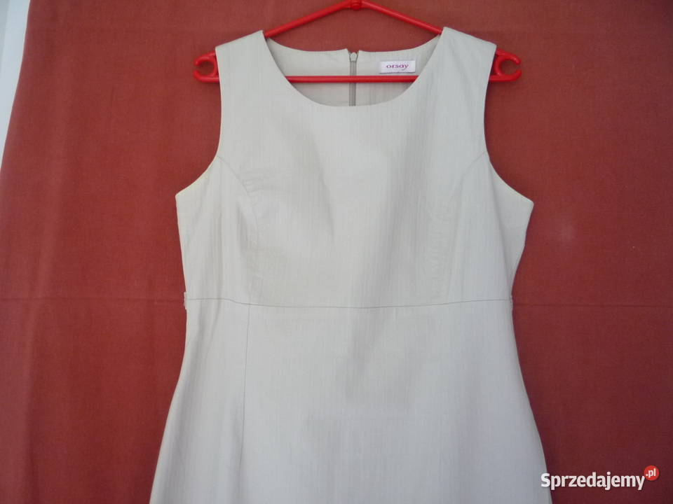 Orsay 36S 38M Sukienka Beżowa prosta Bez wzoru Spódnice i sukienki Szczecin