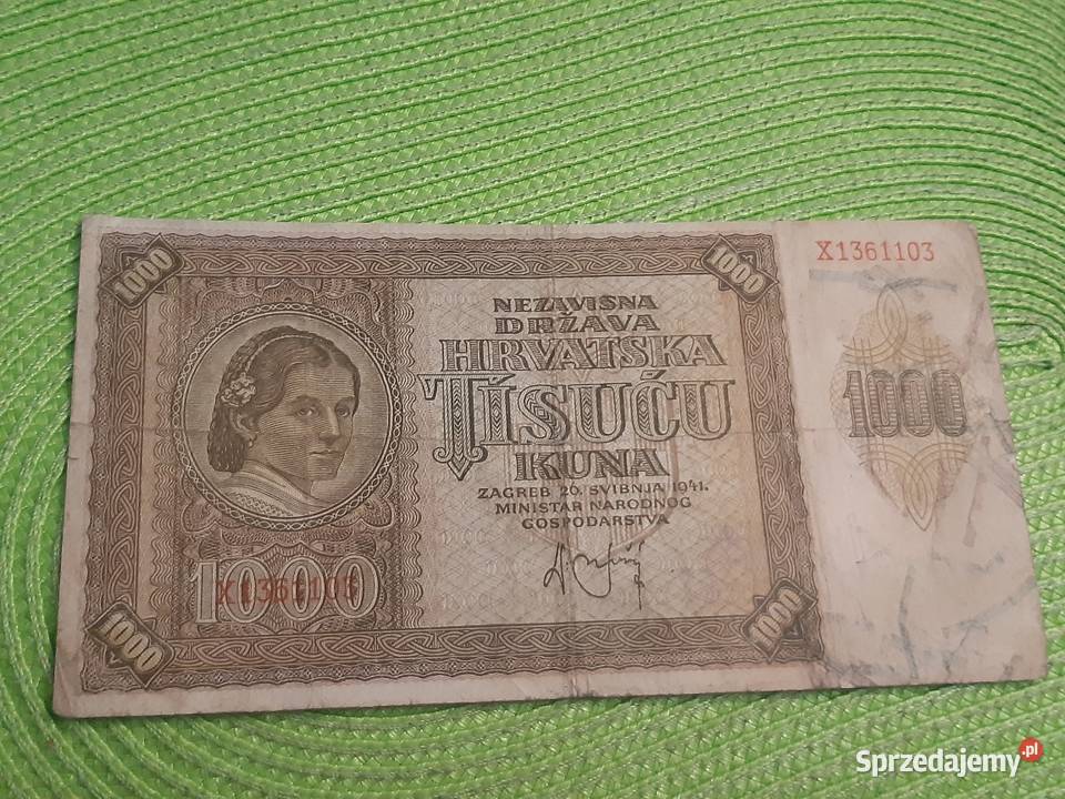 banknot Chorwacji z 1941r podlaskie Łomża