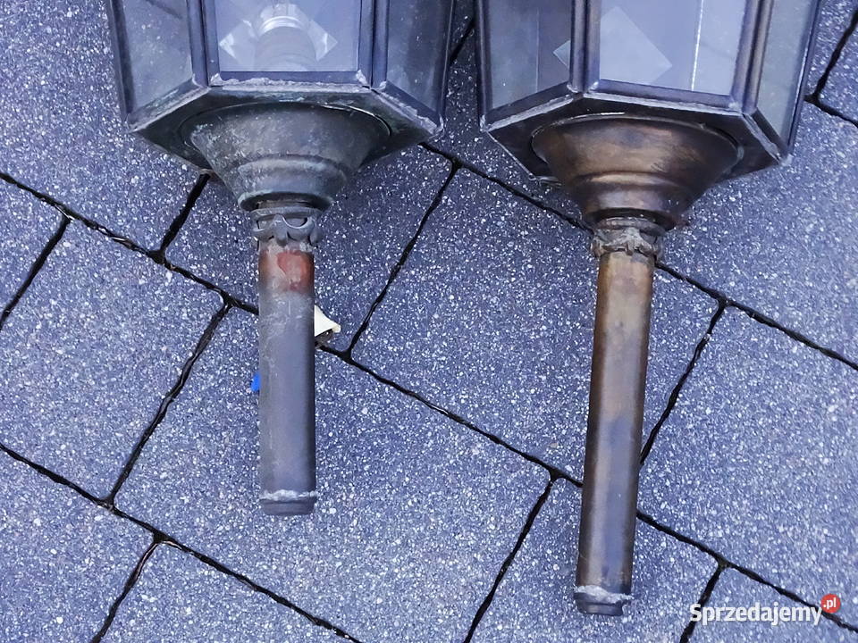 Mosiężne lampy powozowe z orłem x 2 sprzedam