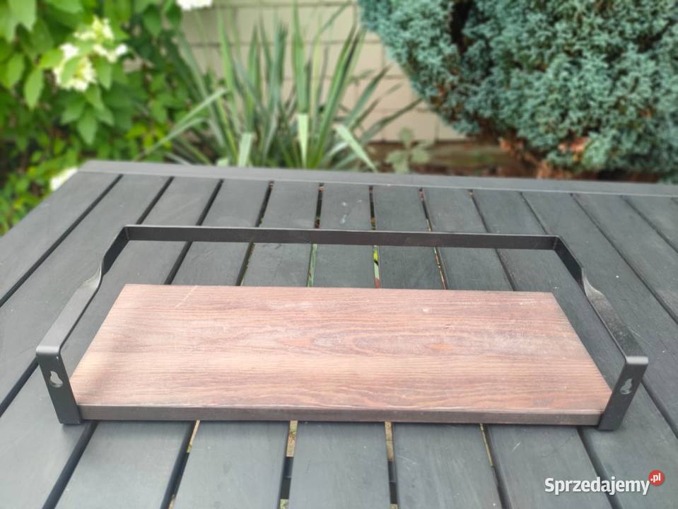 Półka rustykalna drewno metal łazienka kuchnia