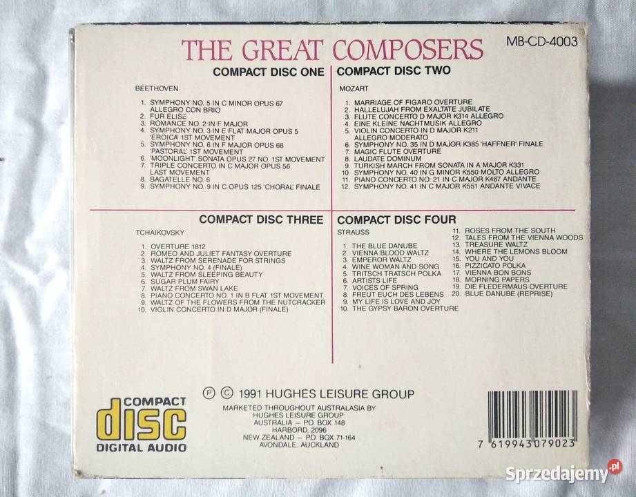 Kolekcja wielcy kompozytorzy Mozart Strauss sprzedam